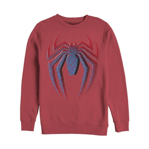Men's Marvel Spider-Man Dot Logo  Sweatshirt Red Medium