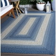thumbnail image 4 of SAFAVIEH Braided Neville Bordered Machine Washable Reversible Area Rug, Navy/Grey, 5' x 8', 4 of 18