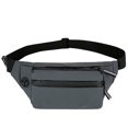 thumbnail image 1 of Riñonera, bolso de pecho multifuncional, moda sencilla, bolso de mensajero deportivo expandible, gris, 1 of 5