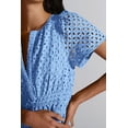 thumbnail image 2 of AURA Womens 2026 Summer Short Dress V Neck Short Sleeve A Line Hollow Out Lace Ruffle Cute Casual Beach Party Dresses, 2 of 7