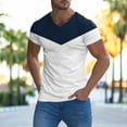 thumbnail image 4 of BOBOGOJP Mens Oversized T Shirts Tees Athletic Cut Short Sleeve Polyester Basic Tee (Navy,M), 4 of 5