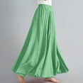 thumbnail image 5 of Simua Women's Solid Color Long Skirt Elastic High Waist Flowy Pleated Casual Summer A Line Skirts, 5 of 6