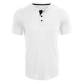 thumbnail image 4 of Mens Shirts Short Sleeve Mens Plus Size Shirts Solid Color Short Sleeve T-Shirts Button-Up Shirts, 4 of 4