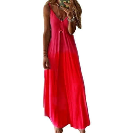 

Calzi Nightgowns for Womens Loose Long Nightshirts Sleeveless Loungewear Sling Cami Dress Flowy Loose Pajama Pjs Dress
