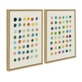 thumbnail image 2 of Kate and Laurel Sylvie Meditation 1 and 2 Framed Canvas Wall Art Set by Kelly Knaga, 2 Piece 18x24 Natural, Colorful Abstract Art for Wall, 2 of 8