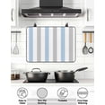 thumbnail image 5 of Stove Top Covers for Electric Stove 31x24 Inches, Light Blue Grey Stripe Heat Insulation Fireproof Glass Cooktop Protector, Modern Farmhouse Vertical Striped Countertop Stovetop Cover for Kitchen, 5 of 8