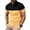 Yellow, variant on AJZIOJIRO Men's Summer Casual Tees Shirts Lapel Cotton Shirt Tops Short Sleeve Pullover T-Shirts S-3XL