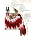 thumbnail image 2 of Red Ombre Table Cloth, Farmhouse Chic Tie Dye Abstract Retro Art Waterproof Tablecloth for Rectangle Tables, Reusable Washable Fabric Table Cover for Restaurant Kitchen Dining Tables 60"x84", 2 of 6