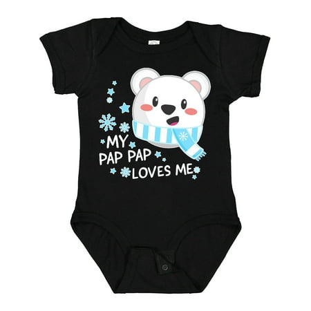 

Inktastic My Pap Pap Loves Me- Polar Bear Gift Baby Boy or Baby Girl Bodysuit