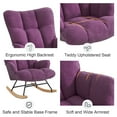 thumbnail image 5 of Nursery Rocking Chair Teddy, Upholstered Glider Rocker with High Backrest, Comfortable Stylish Accent Armchair with Padded Seat for Living Rooms, Bedrooms, Offices, 5 of 7