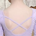 thumbnail image 4 of LYMAYTER Girls Ballet Leotard Long Sleeve Cross Back Leotard kids Ruffle Winter Practice Costume 3-11Y, 4 of 8