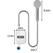 Electric Shower Head Tankless Water Heater Thermostatic Shower Head Set Temperature Adjustable Home Bathroom Waterproof Instant Water Heating Machine