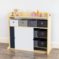 thumbnail image 5 of Humble Crew Kid Toy Storage Organizer with 12 Fabric Bins & Doodle Doors, Natural/Black/White/Grey, 5 of 6