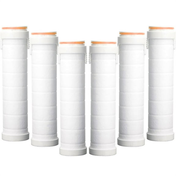 NOGIS Shower Head Filters for High Pressure Shower Head, 6 PCS PP-Cotton Filter Cartridge for Hard Water Soften Hard Water, Handheld Shower Head Replacement Filters