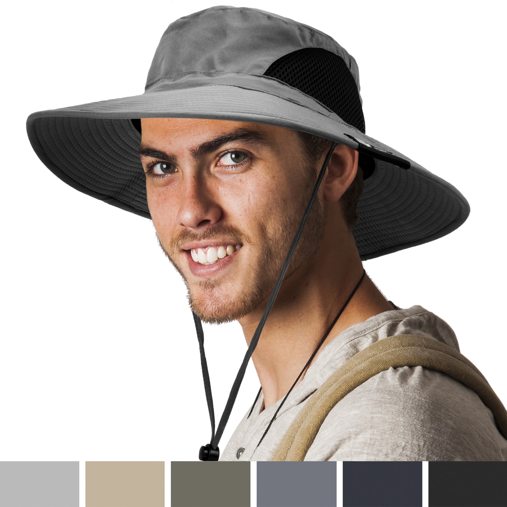 SUN CUBE Premium Boonie Hat Wide Brim Adjustable Chin Strap Outdoor
