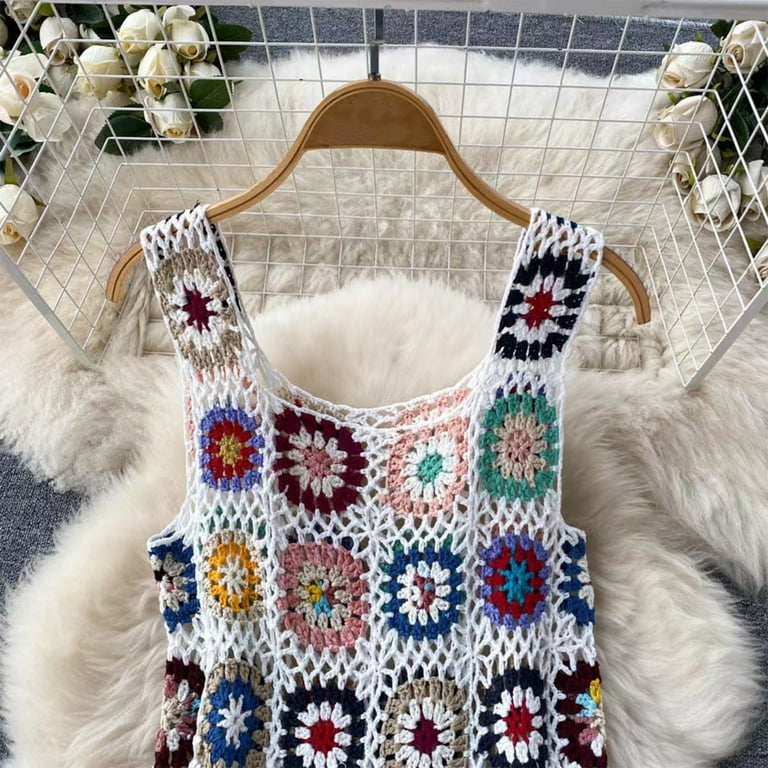 white christmas dresses Bali Square Neck Sleeveless Crochet Midi Dress – Lithologie Co main image 1
