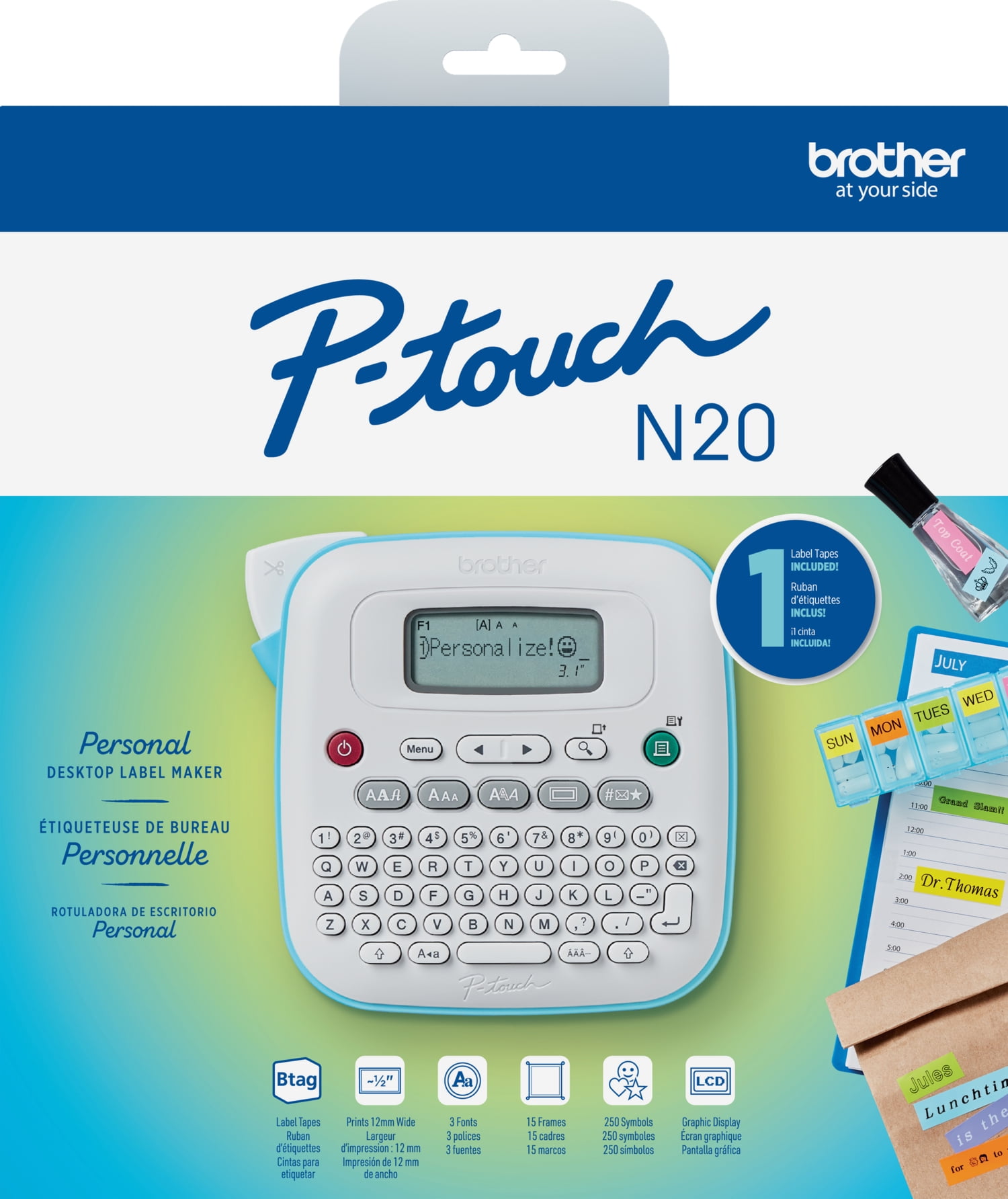 Brother P-touch Personal Desktop Label Maker PT-N20