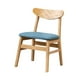 thumbnail image 2 of Silla de madera con respaldo de listones para salón, restaurante, cafetería Azul, 2 of 10