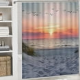 thumbnail image 6 of Orinice Birds Sunset Beach Bathroom Decor Set Polyester Fabric Shower Curtain with Hooks 60x72, 6 of 7