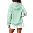 thumbnail image 5 of Women Oversized Hoodie Long Sleeve Pullover Sweatshirt with Front Pocket Drawstring, 5 of 6
