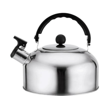 

CUH Stovetop Tea Kettle 3 Liter Induction Modern Stainless Steel Whistling Teapot Foldable Handle Anti Slip Silicone Handle Multi Colors Option