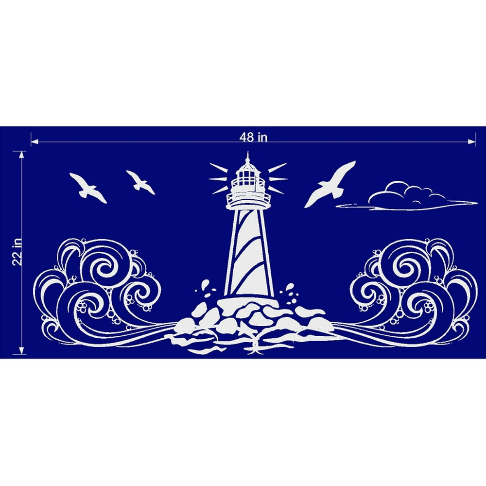 LIGHTHOUSE VINYL WALL DECAL (YOU CHOOSE SIZE AND COLOR!)