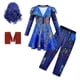 thumbnail image 1 of Blue Audrey Costumes Set Girl Halloween Costumes Kids Party Evie Descendants 3 Mal Cosplay Costumes Dress Pants Wig, 1 of 3