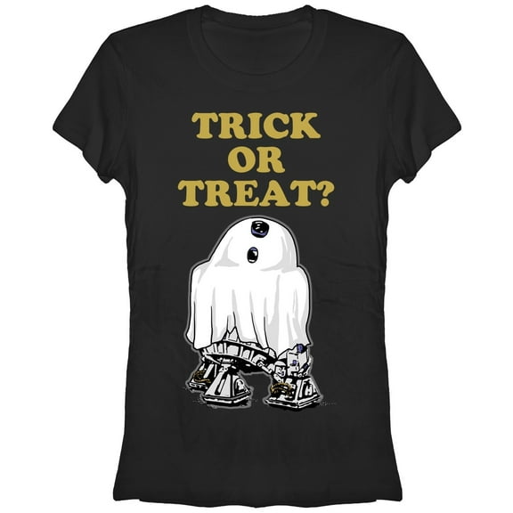Junior's Star Wars Halloween Droids Trick or Treat Graphic Tee Black Large