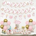 thumbnail image 2 of Tea Party Baby Shower Decor for Girl A Baby is Brewing Banner Tea Theme Pink Floral Banner Decorations Tea Garland Tea Cake Topper Balloon Tea Party Brewing Baby Shower Let's Par Tea Decor, 2 of 6