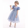 thumbnail image 4 of Vestido de princesa de primavera y verano Vestido de mujer con mangas abullonadas Vestido infantil grande Vestido de Frozen, 4 of 5