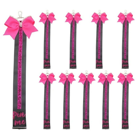 Stylish Sparkly Cheer Bowknot Keychain for Backpack Pin Holder Ribbon Cheerleader Gift Competition Spirit Accessory