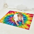 thumbnail image 2 of Rainbow Tie Dye Spiral Pattern Blanket,Comfortable Soft Flannel Throw Blanket,All Season,Warm Lightweight Blankets for Sofa Bed Couch Living Room Chair,30"x40", 2 of 4
