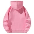thumbnail image 3 of Domuza Quarter Zip Hoodies for Men Long Sleeve Drop Shoulder Casual Hooded Sweatshirt Fall Winter Stylish Relaxed Fit Solid Color Pullover Pink 2XL, 3 of 3