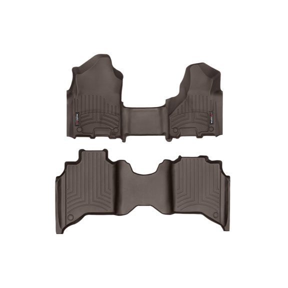 WeatherTech Custom Fit FloorLiners compatible with Ram Truck 2500/3500, Ram 2500/3500 - 1st Row Over-The-Hump & 2nd Row, Cocoa