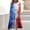 Deep Red, variant on 250TH Anniversary Dress, Comfy Maxi Women Dress, Multi Color Design, 4Th of July Women Dress, Red White and Blue Dresses for Women, Patriotic Dresses for Indoor Outdoor Size: M