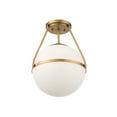 thumbnail image 4 of Trade Winds Hammond Semi-Flush Mount Ceiling Light in Natural Brass, 4 of 6