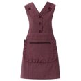 thumbnail image 1 of LCXmlly Kitchen Apron Cooking Apron Sleeveless Oilproof Zipper Pocket Western Style Lapel Plaid Pattern, 1 of 6