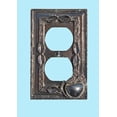 thumbnail image 2 of Switchplate Antique Solid Brass Apple Outlet | Renovator's Supply, 2 of 3