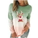 thumbnail image 1 of Moda mujer manga larga cuello redondo Navidad impreso señoras sudadera Tops blusa Fridja fksj2517, 1 of 4