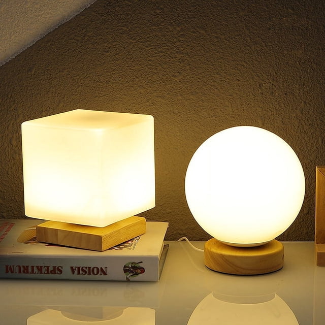 Lámpara de mesa decorativa con USB de estilo nórdico de madera maciza japonesa y coreana para dormitorio, mesita de noche, estudio, casa de familia, luz de noche suave creativa