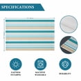 thumbnail image 6 of Teal Khaki Striped Placemats Set of 4, Farmhouse Stripes Modern Abstract Art Placemats for Dining Table, Place Mats for Kitchen Tabletop, Waterproof Wipeable Dining Table Mats Set, 6 of 9