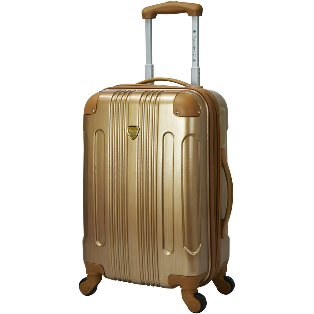 Travelers Club Metallic Expandable Hardside Spinner Rolling Carryon