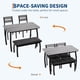thumbnail image 5 of Compact dining set para 4: de madera mesa con forrado bench & 2 cushioned sillas, space-saving design - ideal para para studio apartments, gray finish, 5 of 9