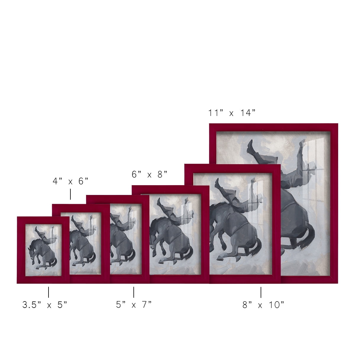 Getting Pitched II - Framed Print w/glass - Cherry Red