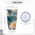 thumbnail image 4 of Logiee Mountain Lotus Serenity Print 20OZ Car Cup with Lid, Stainless Steel Vacuum Insulated Double Wall Travel Tumbler, Durable Insulated Coffee Mug,Thermal Cup with Straw-Straw Three-piece Set, 4 of 8