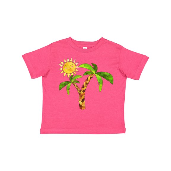 Inktastic Palm Trees with Cute Smiling Sun Boys or Girls Toddler T-Shirt