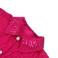 thumbnail image 4 of Txlixc Blusa de botón femenino, lentejuelas brillantes, manga larga, color sólido, gran solapa Txlixc moda, 4 of 8