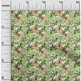 thumbnail image 2 of oneOone Georgette Viscose Light Green Fabric Tropical Floral Sewing Material Print Fabric By The Yard 42 Inch Wide, 2 of 4