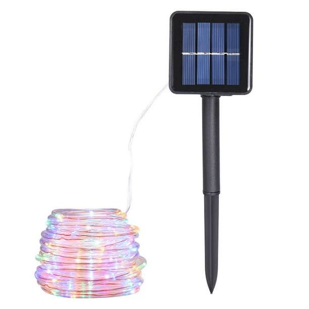 Cadena de lámpara Irfora Luz de cadena de tubo solar de ahorro de energía 22M 200 Cuenta de lámpara 8 Funciones Tubo transparente Alambre de cobre Luz de cadena de decoración impermeable al aire libre Irfora Cadena de lámpara