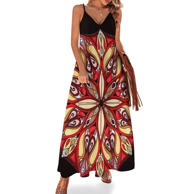 Vestido sin mangas Amiens Mandala Vestido largo de mujer Vestidos de verano para mujer 2024
